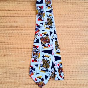 Disney Balancine Inc Tie Works Mickey Mouse Playing Cards Necktie